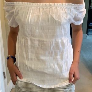 A&F white off the shoulder top.